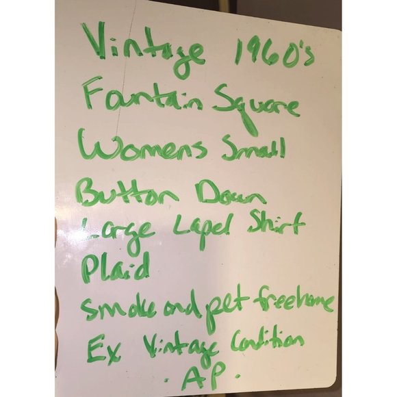 Vintage 1960s Womens Small Button Down Shirt Large Lapels SfPf Home•AP - Picture 10 of 10